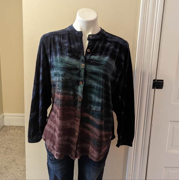 River + Sky organic cotton Slub Ojai blouse size xs - Picture 2 of 11